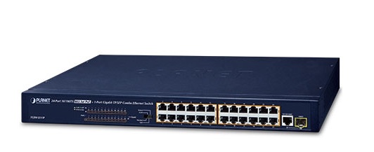 Switch PoE Planet FGSW-2511P, 24-Port 10/100BASE + 1-Port G Combo