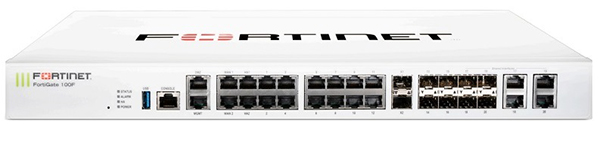 Firewall Fortigate FG-100F 22x GE RJ45, 4x SFP ports, 2x 10G SFP+, 1x Mgmt port, 2x HA ports