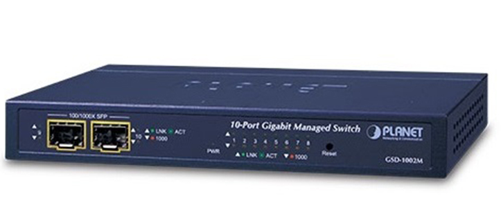 Switch 8 Port Gigabit PLANET GSD-1002M, 2 SFP Uplink