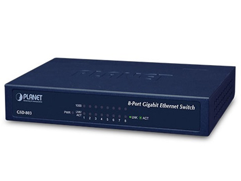 Thiết bị chuyển mạch Switch Planet GSD-803 8 port 10/100/1000Mbps