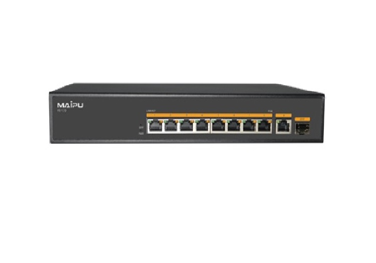 Switch Maipu IS170-10TP-AC 8 Port 10/100/1000 Base-T RJ45 electrical ports, 1 - 100/1000M SFP optical port, 1 - 100/1000 Base-T RJ45 electrical port Unmanaged